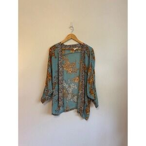 Andersen & Lauth x Anthropologie Floral Leopard Kimono Wrap | One Size